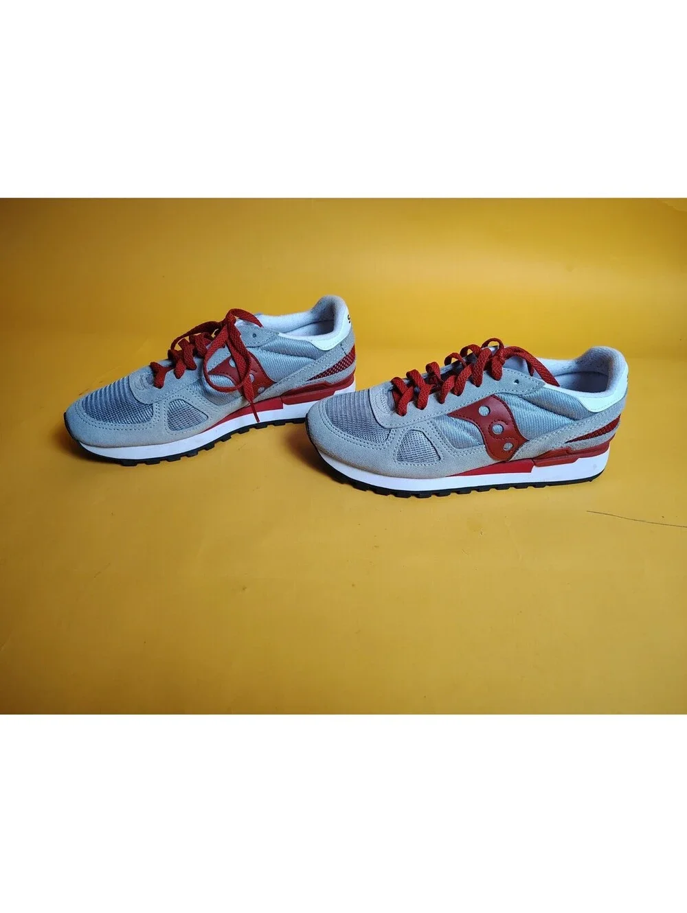 Size 7.5 - Saucony Shadow Original Grey Red Mens